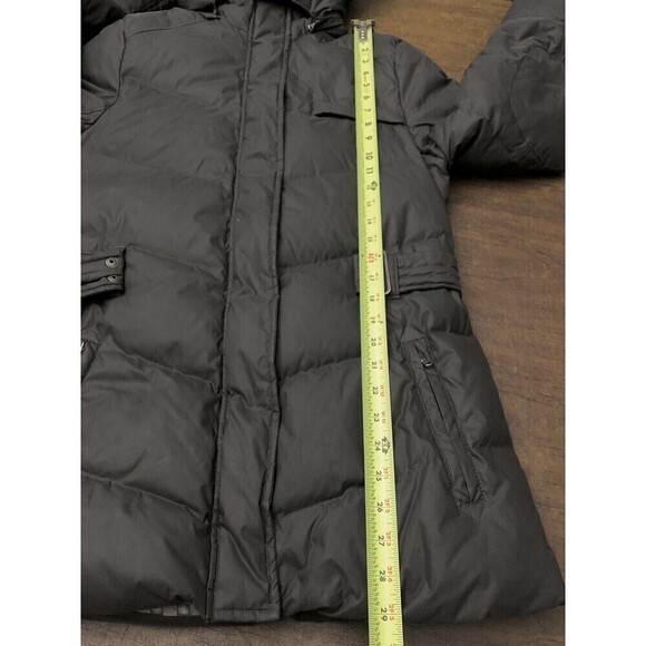 UGG Lambskin 80/20 Duck Down Belted Hooded Mid Length Puffer Coat Woman Size M - Picture 16 of 16
